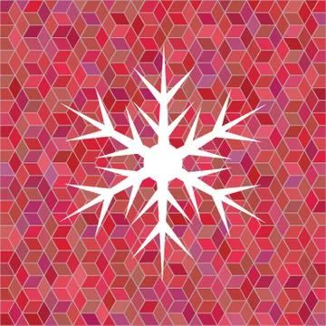 Isolated white snowflake Stock Illustration