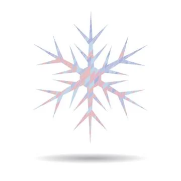 Isolated white snowflake Stock Illustration