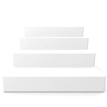 Isolated white staircase Stock Illustration