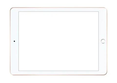 Isolated white tablet. Realistic vector file. Isolated in white background Stock Illustration