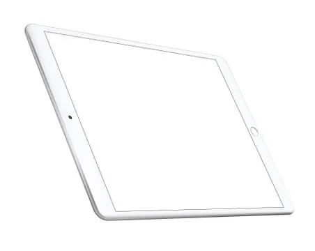 Isolated white tablet. Realistic vector file. Isolated in white background Illustrazione stock