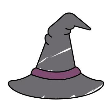 Isolated wich hat icon Stock Illustration