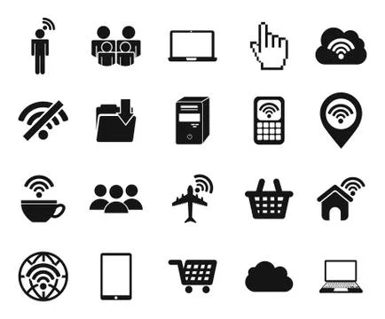 Isolated wifi icon set vector design Stockillustratie