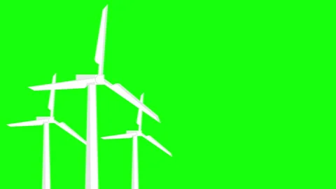 Isolated Wind Turbines Group Stock Footage 265980402