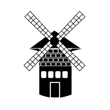 Isolated windmill tower イラスト素材