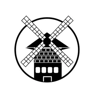 Isolated windmill tower イラスト素材