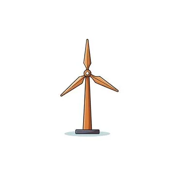 Isolated windmill vector illustration demonstrating sustainable energy sour.. Stock Illustration