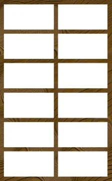 Isolated window frame 12n flat Stock Illustration