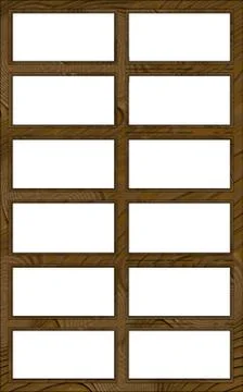 Isolated window frame 12w contour 2l Stock Illustration