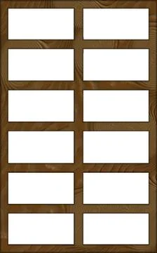 Isolated window frame 12w contour Stock Illustration