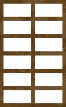 Isolated window frame 12w flat Stock Illustration