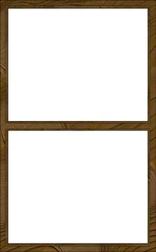 Isolated window frame 2w contour 2l Stock Illustration