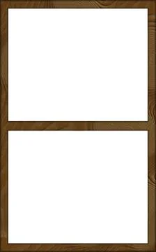 Isolated window frame 2w contour Stock Illustration
