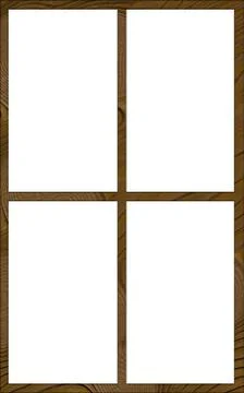 Isolated window frame 4n contour Stock Illustration