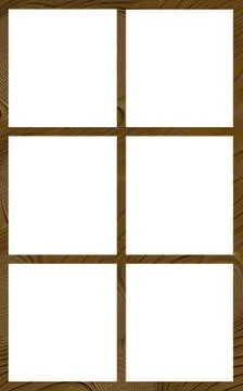 Isolated window frame 6n flat Stock Illustration