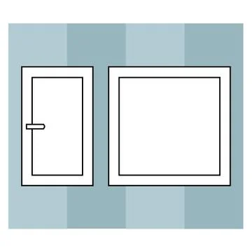 Isolated window Stock Illustration