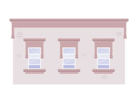 Isolated windows outside white building vector design Ilustración de archivo