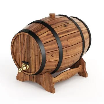 Isolated wine barrel Stock Illustration