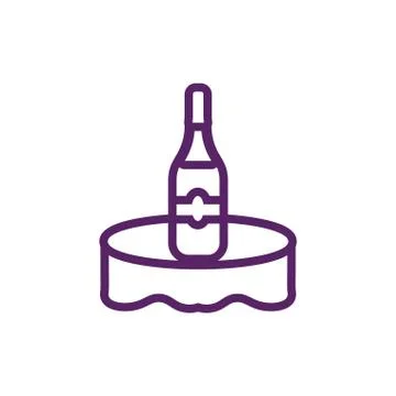 Isolated wine bottle over table vector design Ilustração Stock