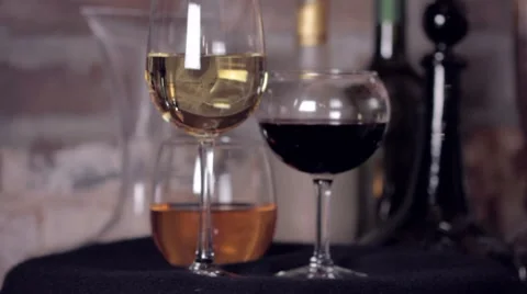 Isolated Wine Glasses Stock Footage 7901345