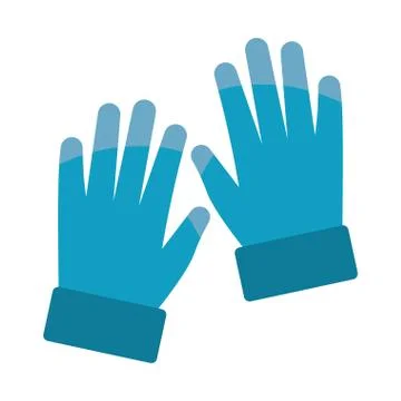 Isolated winter gloves Stock Illustration
