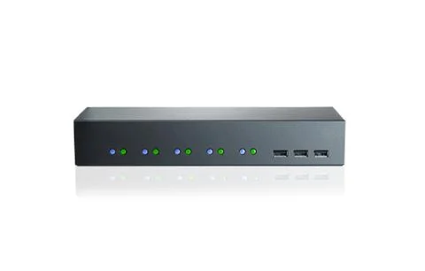 Isolated Wireless router on a white background Stock Photos