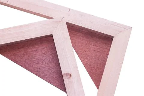 Isolated wooden structure of frame Foto stock
