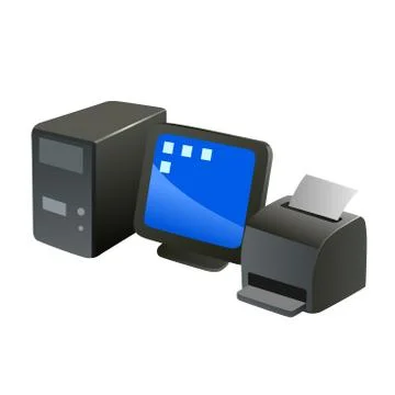 Isolated work area elements Stock Illustration