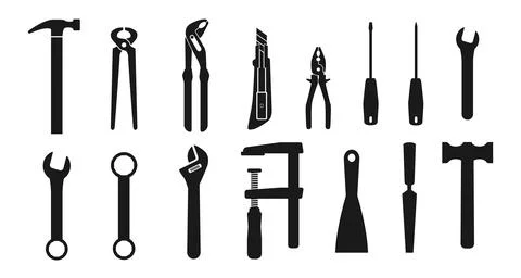 Isolated work tool symbol collection Stock-Illustration
