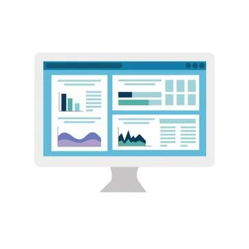 Isolated workflow and computer vector design Illustrazione stock