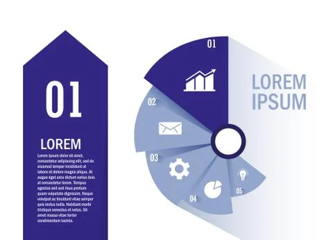 Isolated Workflow and infographic design Stock Illustration