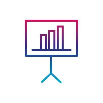 Isolated workflow bars board gradient line style icon vector design 스톡 일러스트