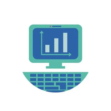 Isolated workflow inside computer vector design イラスト素材