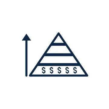 Isolated workflow pyramid vector design Stock Illustration