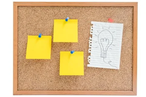 Isolated working idea and papers board Stock Photos