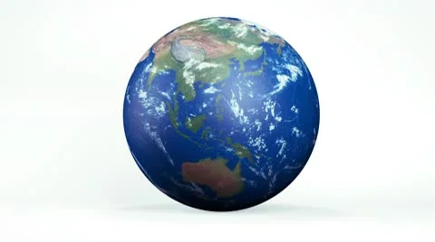 Isolated World Globe Rotating. Loop Stock Footage 10607527