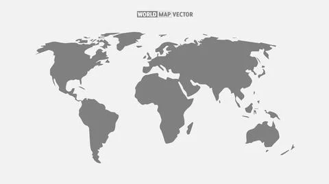 Isolated world map. Vector illustration. Stock Illustration
