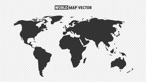 Isolated world map. Vector illustration. Stock Illustration