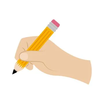 Isolated write with pencil Stock Illustration
