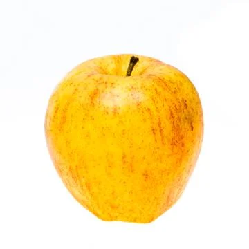 Isolated yellow apple fruit Stock Photos