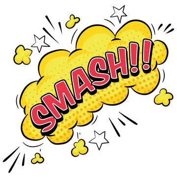 Isolated yellow comic expression with a halftone effect Illustrazione stock