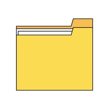 Isolated yellow file design Stock Illustration