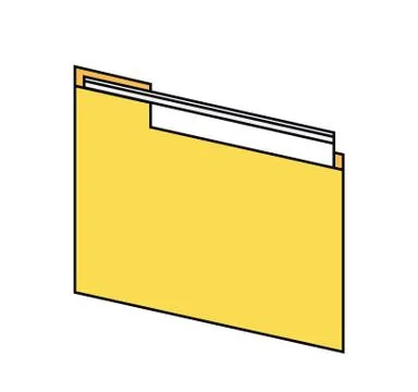 Isolated yellow file design Stock Illustration