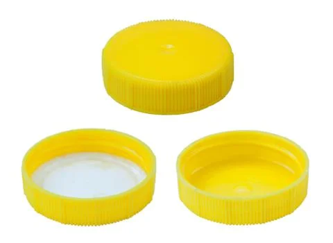 Isolated yellow plastic cap Stock Photos