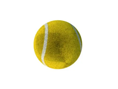 Isolated yellow tennis ball Stock Illustration