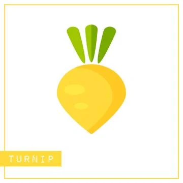 Isolated yellow turnip memory training card Stock Illustration
