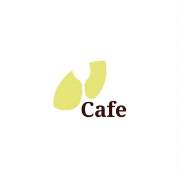Isolated yellow vector cafe logo. Glass icon. Table setting element. Light green Stock Illustration