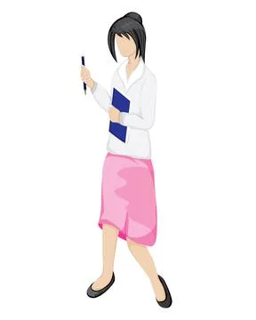 Isolated young student on white background Stock Illustration