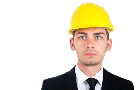 Isolated young worker Stock Photos