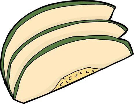 Isolated Zucchini Slices Stock Illustration